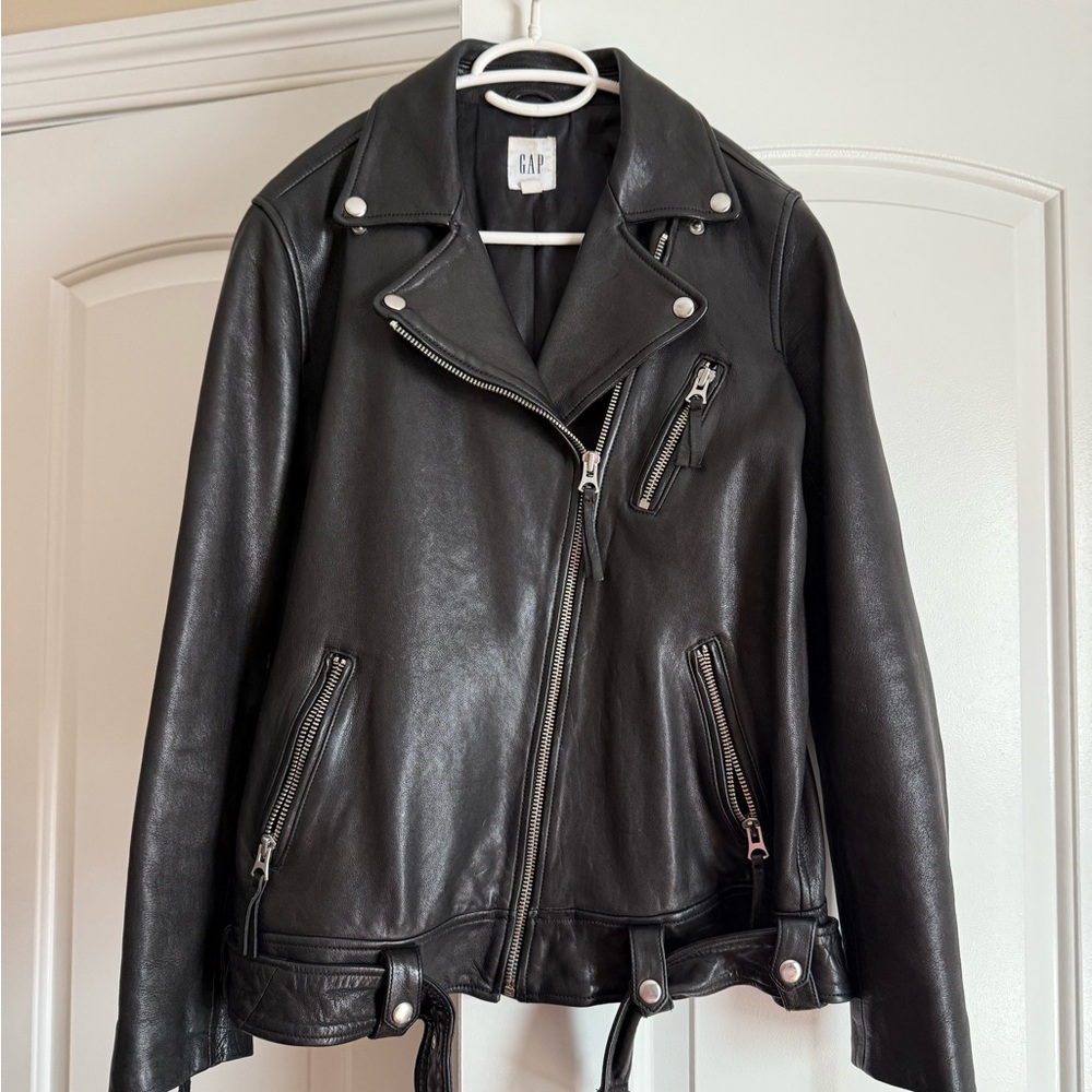 GAP Women's Black Leather Jacket